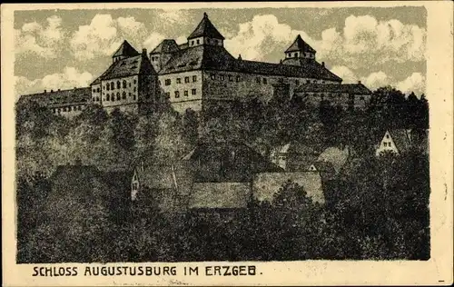 Künstler Ak Augustusburg im Erzgebirge, Schloss