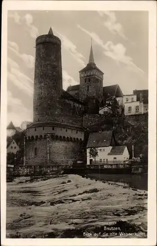 Ak Bautzen in der Oberlausitz, Blick auf die alte Wasserkunst