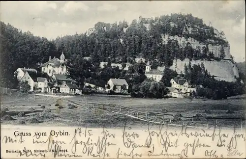 Ak Oybin in Sachsen, Blick auf Ortschaft und Umgebung