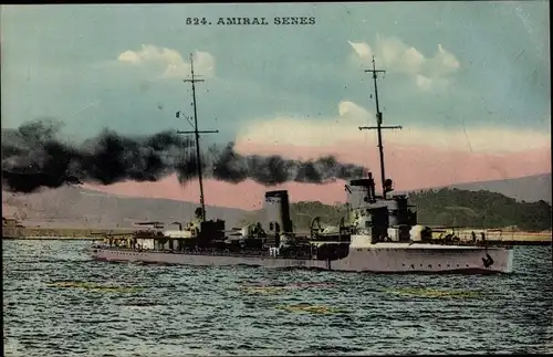Ak Französisches Kriegsschiff, Amiral Senes
