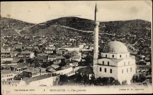 Ak Bitola Monastir Mazedonien, Gesamtansicht, Moschee