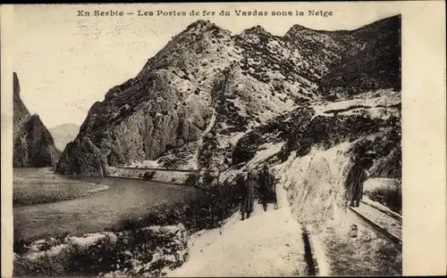 Ak Mazedonien, Das Eiserne Tor von Vardar unter dem Schnee