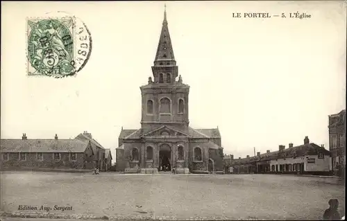 Ak Le Portel Pas de Calais, L'Eglise