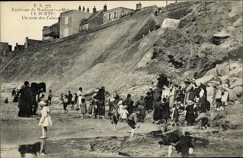 Ak Le Portel Pas de Calais, Un coin des Falaises