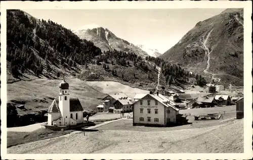 Ak Vent Sölden in Tirol, Ötztaler Alpen, Das Gasthaus zur Wildspitze, Panorama