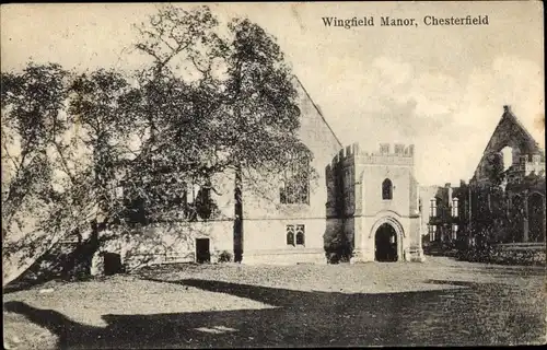 Ak Chesterfield East Midlands, Herrenhaus Wingfield