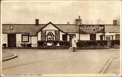 Ak Gretna Green Schottland, The Old Blacksmiths Shop, Marriage Room