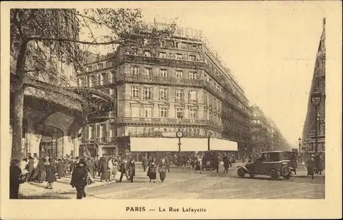 Ak Paris IX. Arrondissement Opéra, La Rue Lafayette