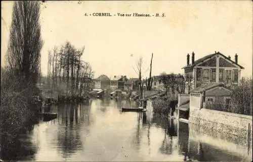 Ak Corbeil Essonne, Blick auf die Essonne