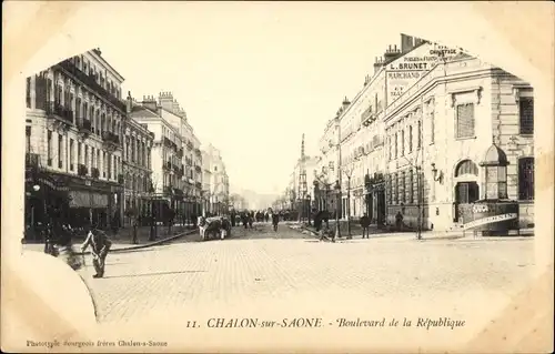 Ak Chalon sur Saône Saône et Loire, Boulevard de la Republique