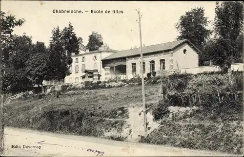 Ak Chabreloche Puy de Dôme, Schule für Mädchen