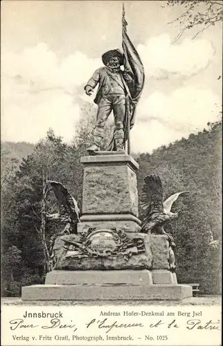Ak Innsbruck in Tirol, Andreas Hofer-Denkmal am Berg Isel
