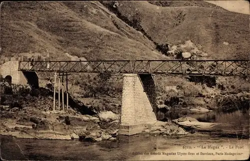 Ak Madagaskar Madagascar, La Magna, Brücke