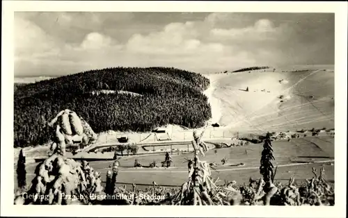 Ak Geising Altenberg im Erzgebirge, Winter, Stadion