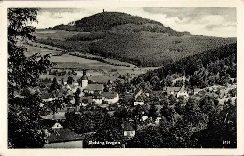 Ak Geising Altenberg im Erzgebirge, Panorama vom Ort