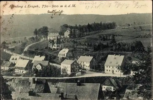 Ak Altenberg im Erzgebirge, Teilansicht, Vogelschau