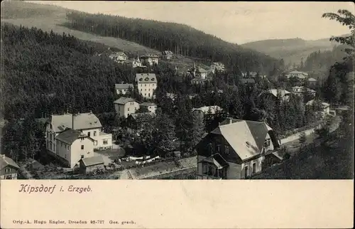 Ak Kipsdorf Altenberg im Erzgebirge, Blick auf den Ort