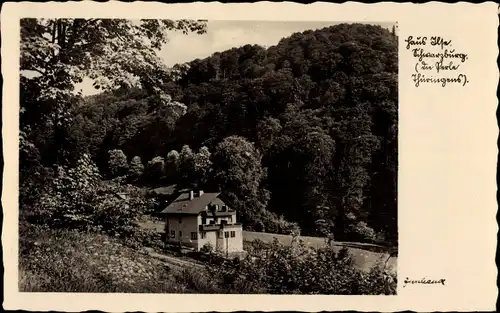 Ak Schwarzburg in Thüringen, Haus mit Umgebung