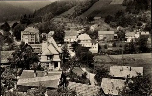 Ak Mellenbach Glasbach im Schwarzatal, Blick über die Dächer