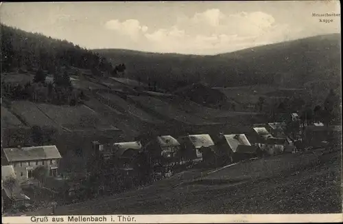 Ak Mellenbach Glasbach im Schwarzatal Thüringen, Totalansicht