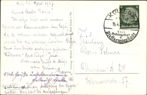 Ak Bad Sulza in Thüringen, Ortspanorama