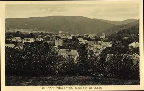 Ak Bad Blankenburg in Thüringen, Blick auf die Villen