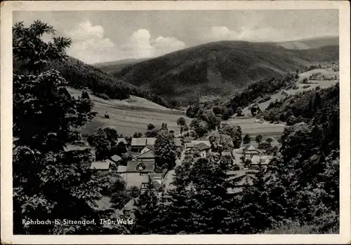 Ak Rohrbach in Thüringen, Ortsansicht mit Umgebung