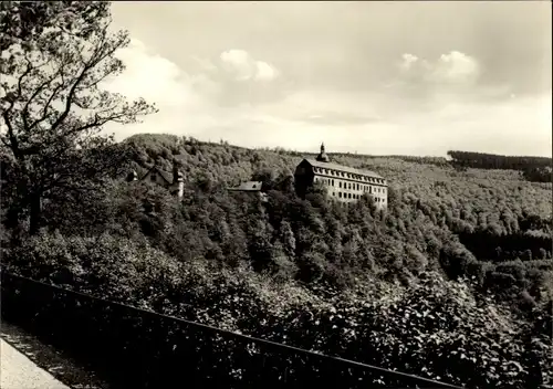 Ak Schwarzburg in Thüringen, Blick zum Schloss