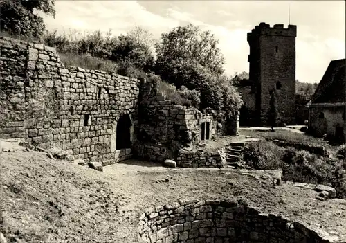 Ak Kapellendorf Weimarer Land, Innenhof der Wasserburg