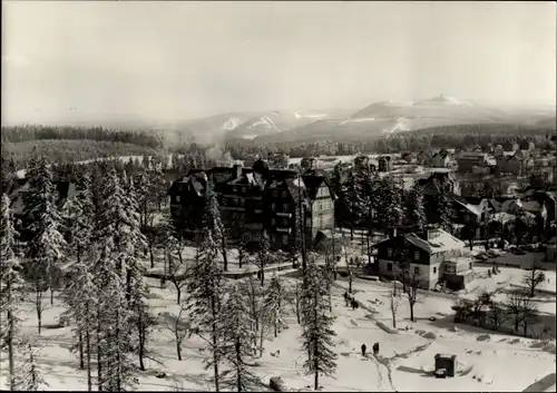 Ak Oberhof im Thüringer Wald, Konsum-Erholungsheim, Winteransicht