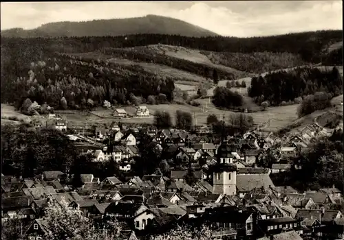 Ak Steinbach Hallenberg im Thüringer Wald, Ortsansicht mit Hermannsberg