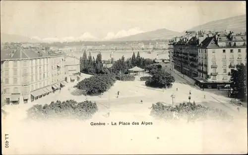 Ak Genève Genf Schweiz, La Place des Alpes