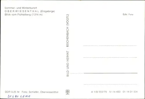 Ak Oberwiesenthal im Erzgebirge, Blick vom Fichtelberg, Seilbahn