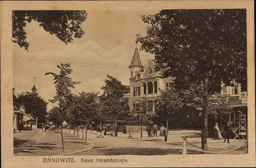Ak Ostseebad Zinnowitz auf Usedom, Neue Strandstraße