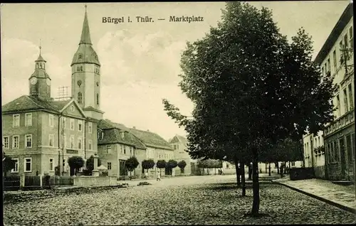 Ak Bürgel in Thüringen, Marktplatz