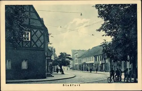 Ak Staßfurt im Salzlandkreis, Sandplatz und Fürstenstraße