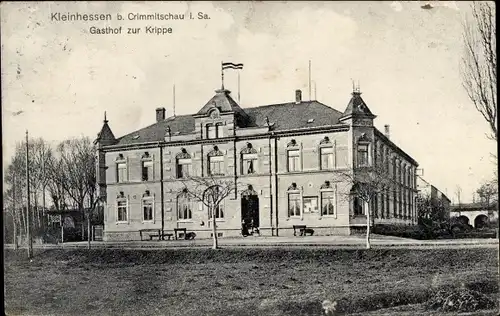 Ak Kleinhessen bei Crimmitschau in Sachsen, Gasthof zur Krippe