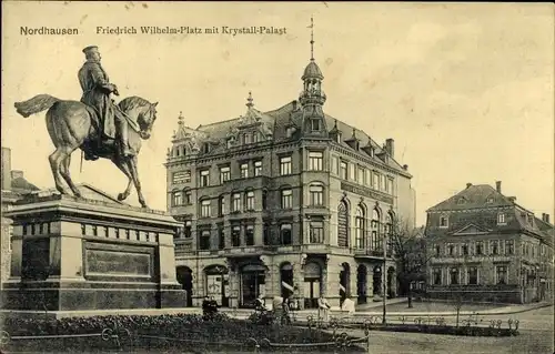 Ak Nordhausen am Harz, Friedrich Wilhelm Platz mit Krystall Palast