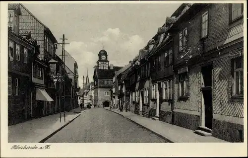 Ak Bleicherode am Harz, Straßenpartie