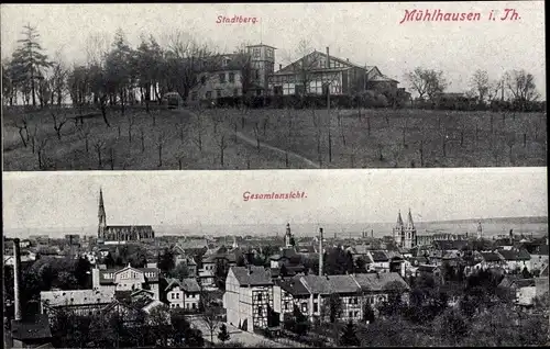 Ak Mühlhausen in Thüringen, Stadtberg, Gesamtansicht