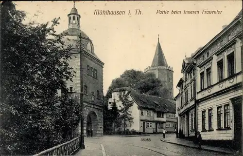 Ak Mühlhausen in Thüringen, Partie am inneren Frauentor