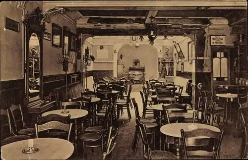 Ak Crimmitschau in Sachsen, Café, Innenansicht, Obere Silberstraße 4