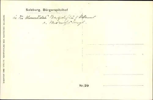 Ak Salzburg in Österreich, Bürgerspitalhof