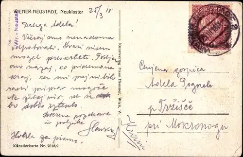 Künstler Ak Wiener Neustadt in Niederösterreich, Neukloster