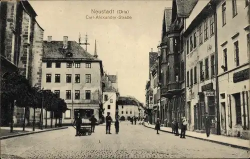 Ak Neustadt an der Orla, Carl Alexander Straße, Reklame Dapolin