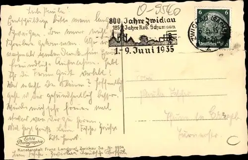 Ak Zwickau in Sachsen, Bismarckstraße, Marienkirche