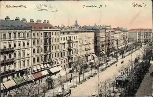 Ak Wien 1 Innere Stadt, Kärntner Ring, Grand Hotel