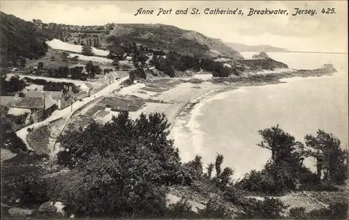 Ak Kanalinsel Jersey, Anne Port und Saint Catherine&#39;s Breakwater