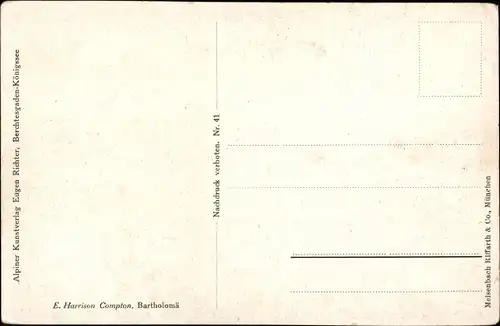 Künstler Ak Compton, Edward Harrison, Schönau am Königssee, St. Bartholomä