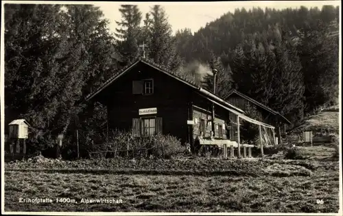 Ak Erlhofplatte, Alpenwirtschaft, Hütte